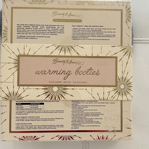 New Warming Slipper Boots Lavender Infused One Sz Fits Most Gray Color - Picture 4 of 4